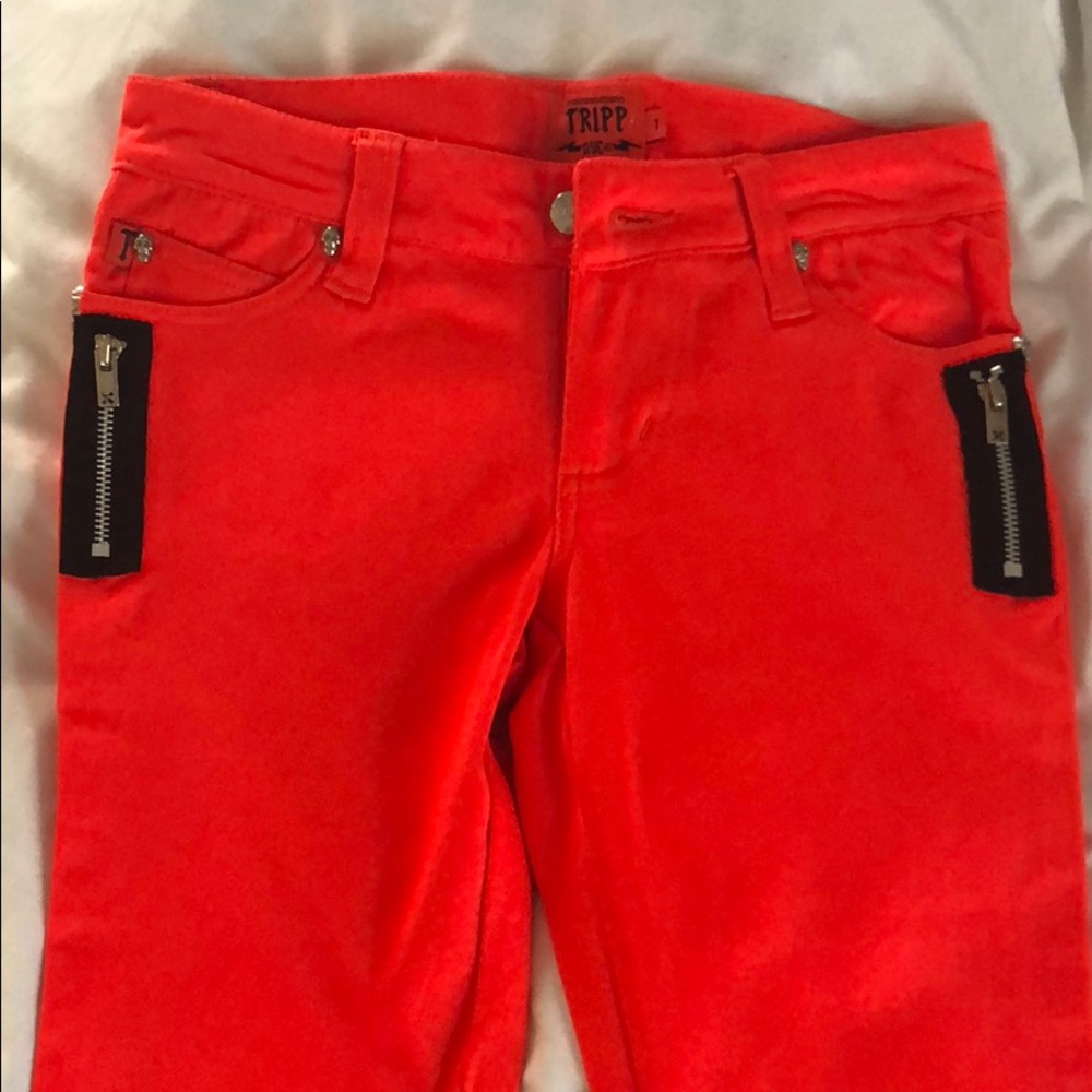 Tripp Florescent Orange Rocker Jean